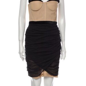 Alexander Wang Black and Tan Mini Dress